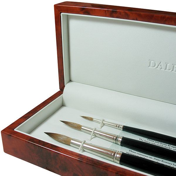 DALER ROWNEY Kolinsky Sable Brushes Wooden Box Diane 3 Brush Default Title