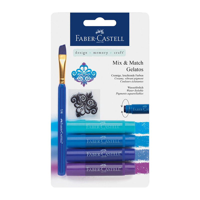 FABER-CASTELL Creative Studio Gelatos WC Crayons 4s Blue
