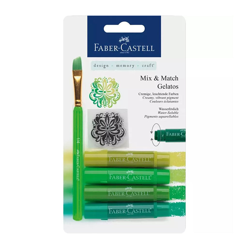 FABER-CASTELL Creative Studio Gelatos WC Crayons 4s Green