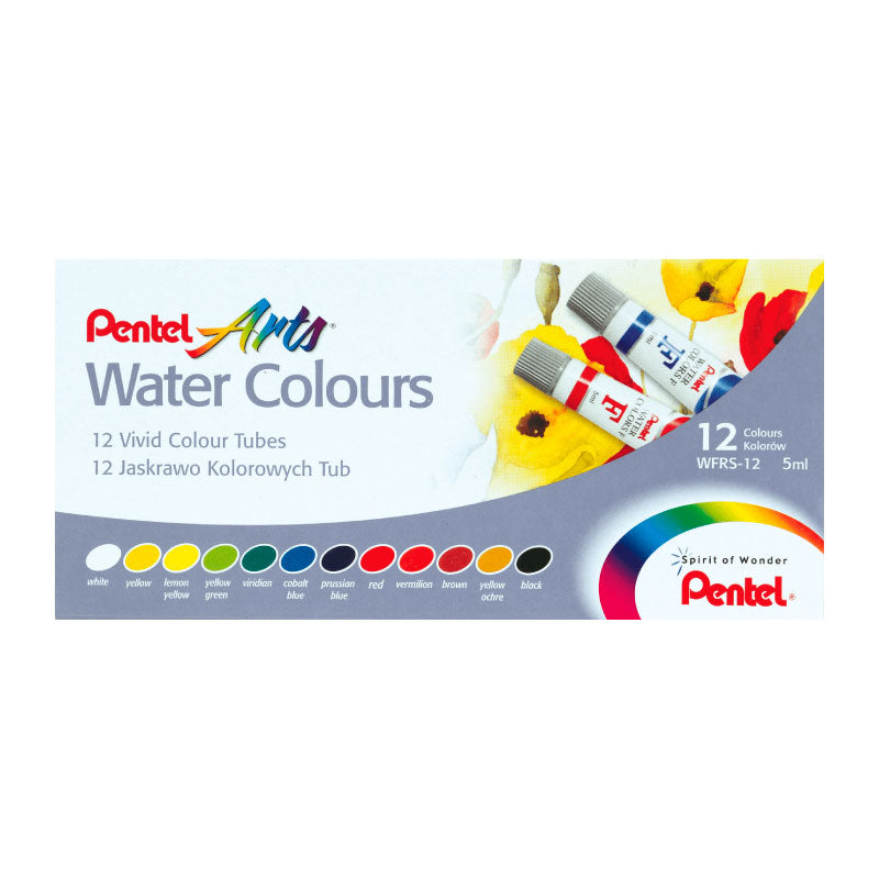 PENTEL Arts Watercolour 5ml-12 Cols