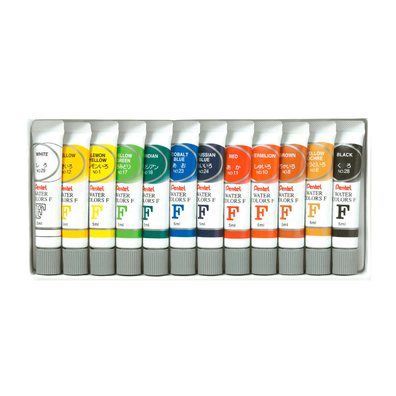 PENTEL Arts Watercolour 5ml-12 Cols