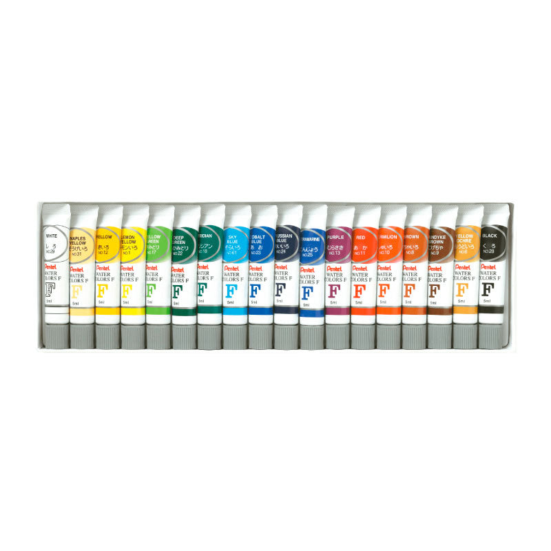 PENTEL Arts Watercolour 5ml-18 Cols