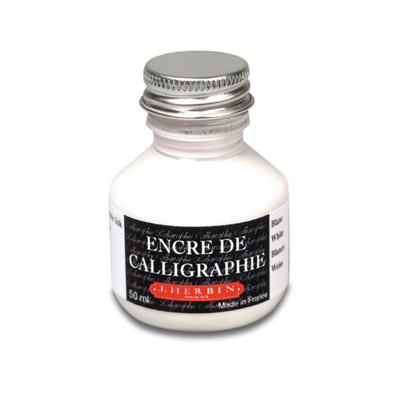 J.HERBIN Calligraphy Ink 50ml White Default Title