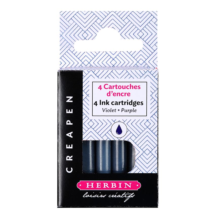 JACQUES HERBIN Creapen Ink Cartridges 4s Purple Default Title