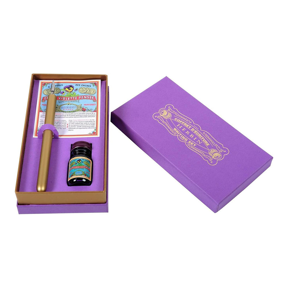 JACQUES HERBIN Calligraphy Set Violette Pensee