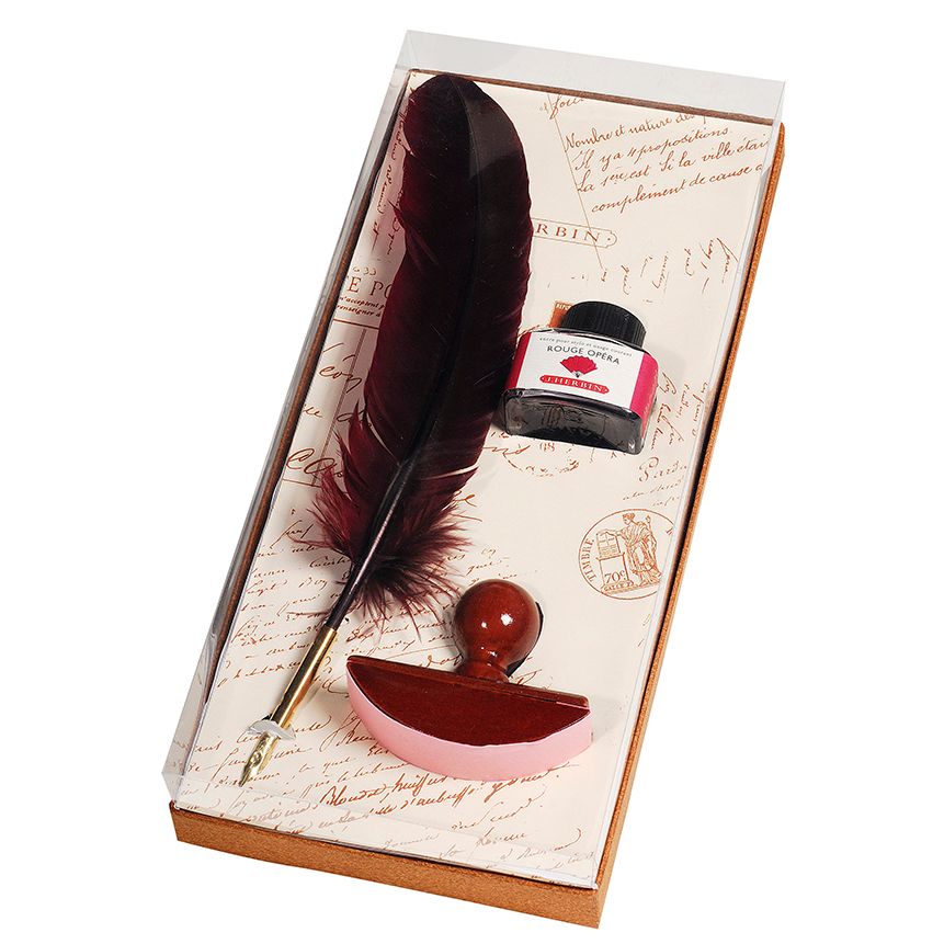 JACQUES HERBIN Writer's Set Burgundy Default Title