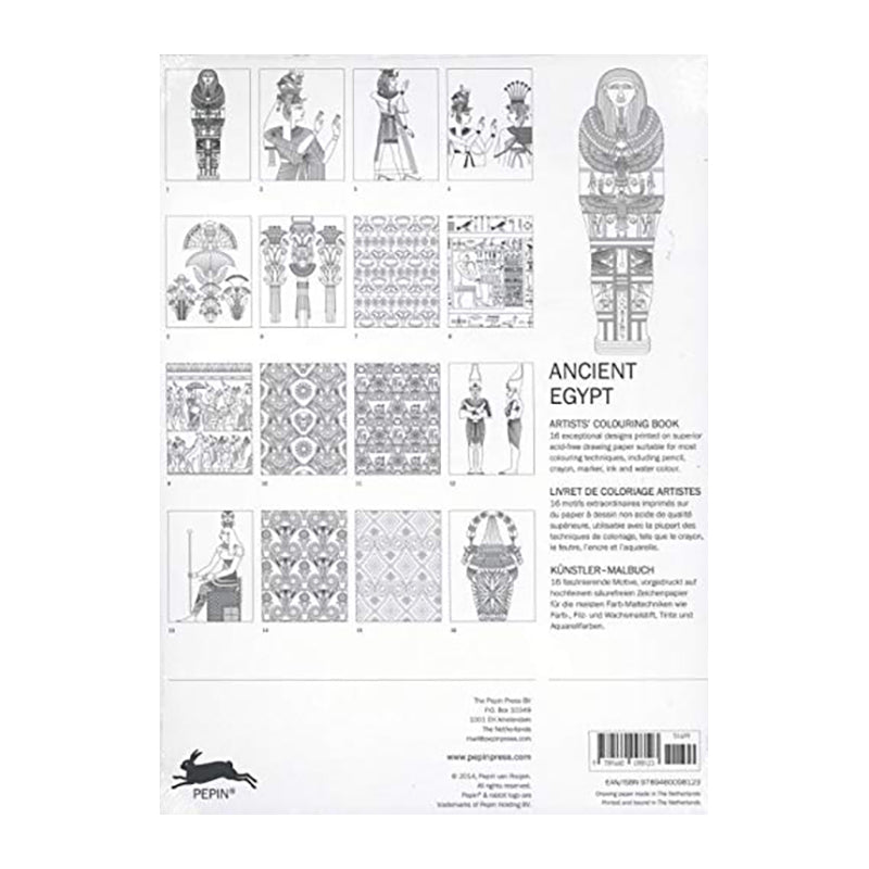 PEPIN Artists' Colouring Book Ancient Egypt