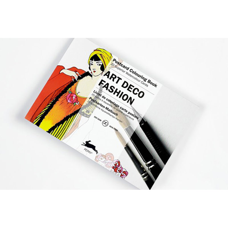 PEPIN Postcard Colouring Book Deco Fashion