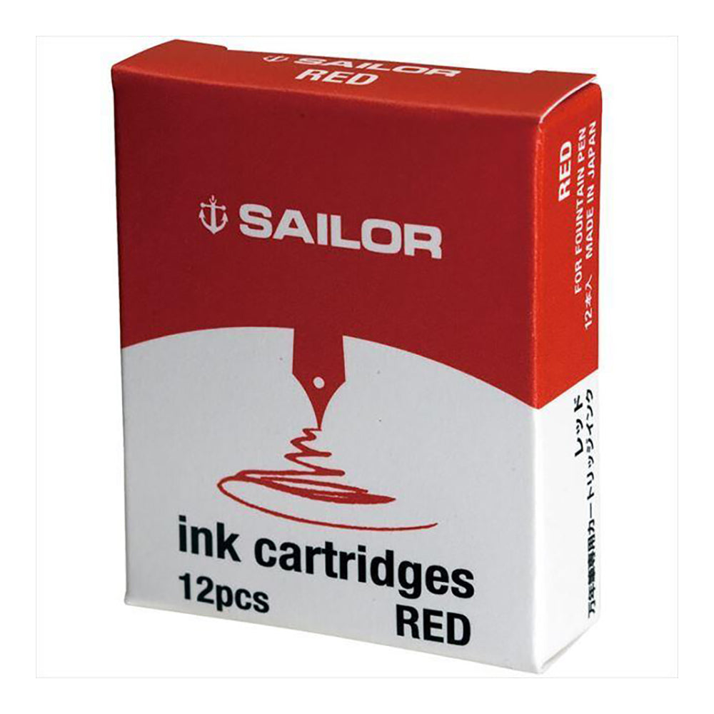 SAILOR Jentle Ink Cartridges 12/box Red