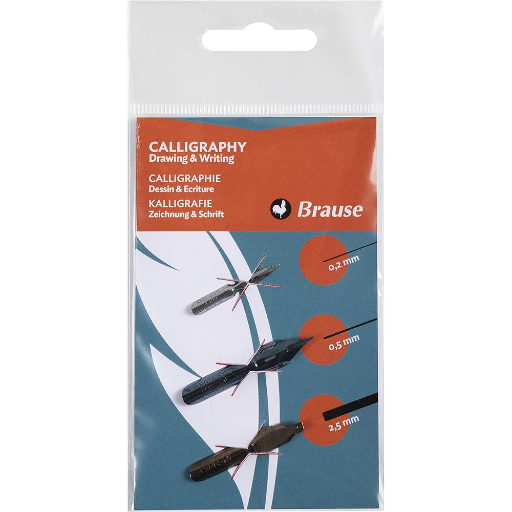 BRAUSE 3 Nibs Calligraphy-Drawing & Writing