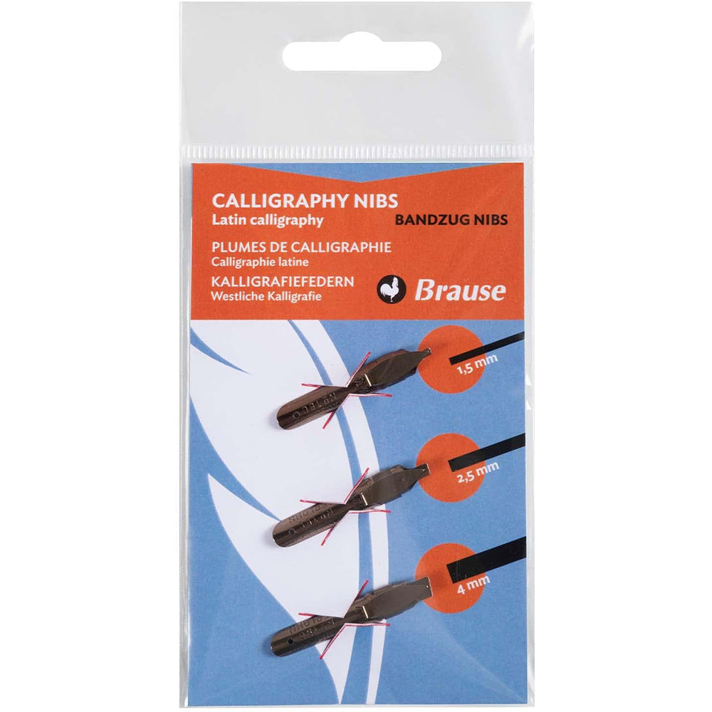 BRAUSE 3 Nibs Calligraphy-Bandzug x3
