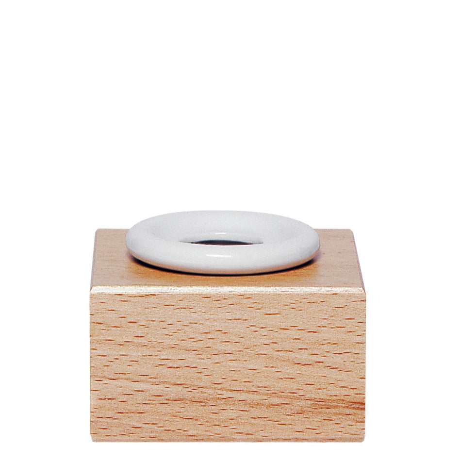 JACQUES HERBIN Ink Pot Round China with Wooden Cube Default Title