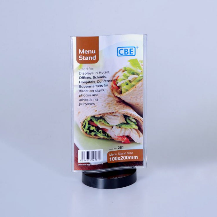 CBE Menu Stand 281 Curved Shape Default Title