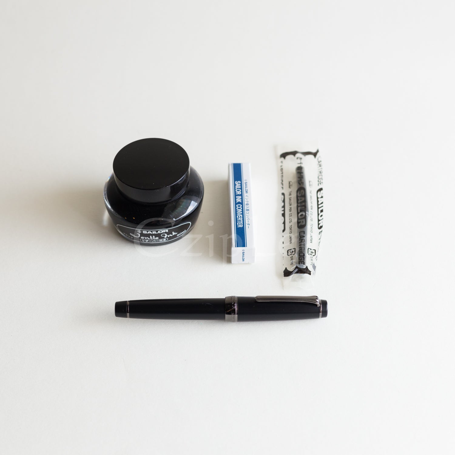 SAILOR Professional Gear Imperial Black Ion Fountain Pen-Medium
