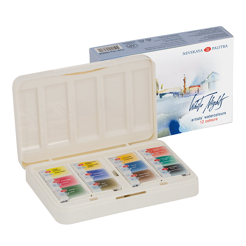 WHITE NIGHTS Artists WC Set 12 pans Plastic Box