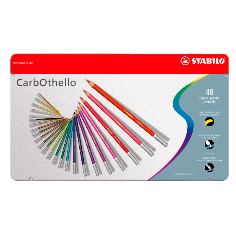STABILO CarbOthello 1448 Metal Box of 48s