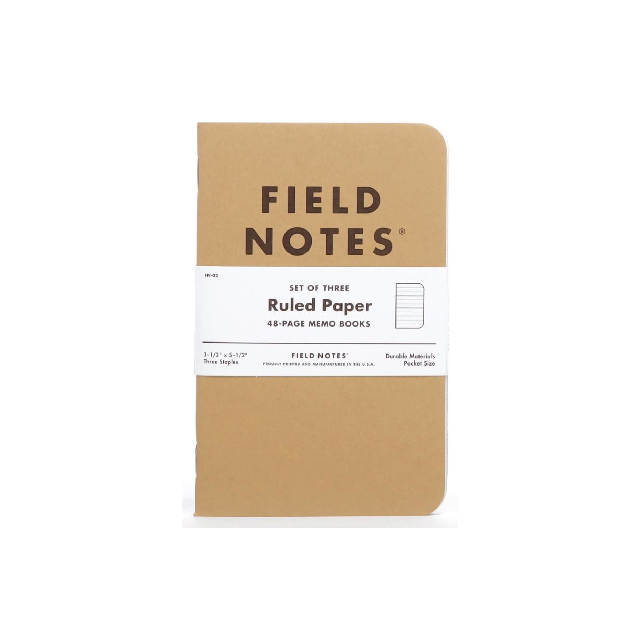 FIELD NOTES Original Kraft Ruled 3-Pack Default Title
