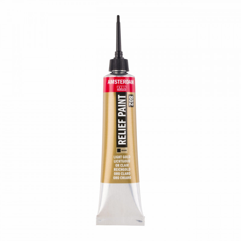 TALENS Decorfin Relief Paint 20ml 802 Light Gold