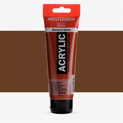 AMSTERDAM All Acrylics 120ml 411 Burnt Sienna