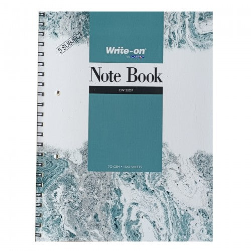 CAMPAP Write-On 5 Subject Notebook CW 2207 A4 100s