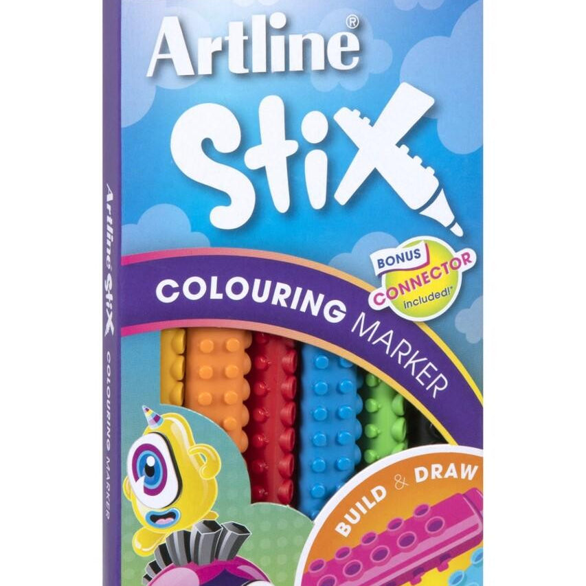 ARTLINE Stix Colouring Marker 6 Col Set