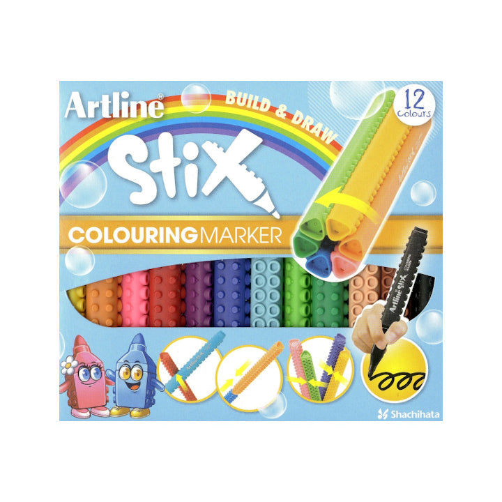ARTLINE Stix Colouring Marker 12 Col Set