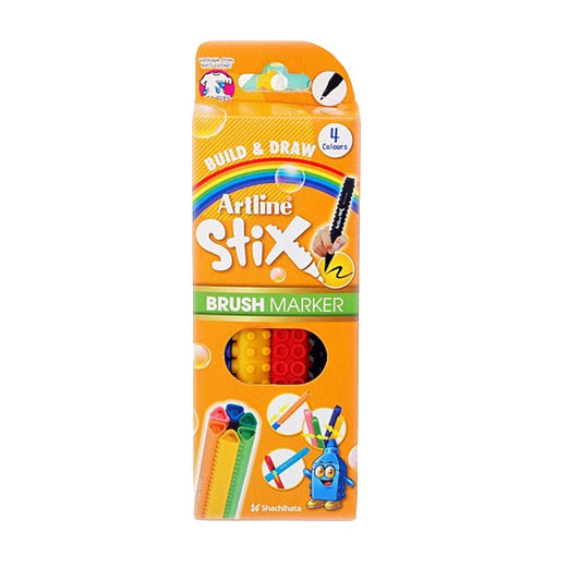ARTLINE Stix Brush Marker 4 Col Set