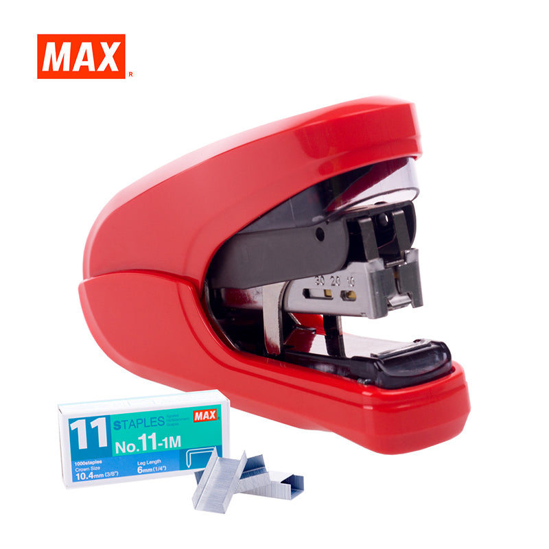 MAX Stapler Vaimo11 Flat Clinch Set Red