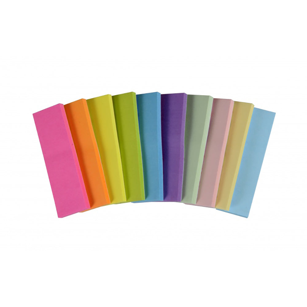 CBE Stick On Note 14044 Neon Col 50x15mm 10s