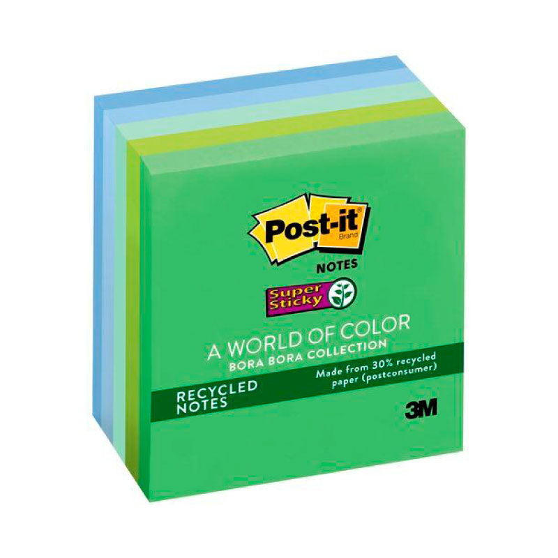 3M Post-it Super Sticky Cube 654 3x3in Bora Bora Default Title