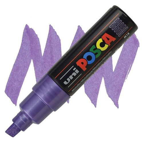 UNI POSCA Marker Broad Tip 8mm Metallic Violet