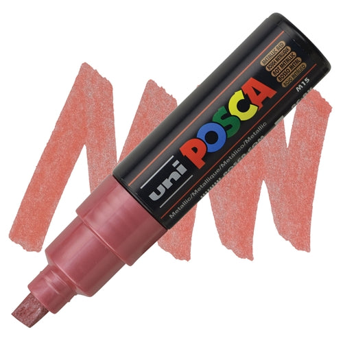 UNI POSCA Marker Broad Tip 8mm Metallic Red