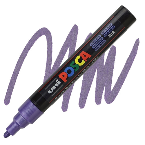 UNI POSCA Marker Medium Bullet 2.5mm Metallic Viol