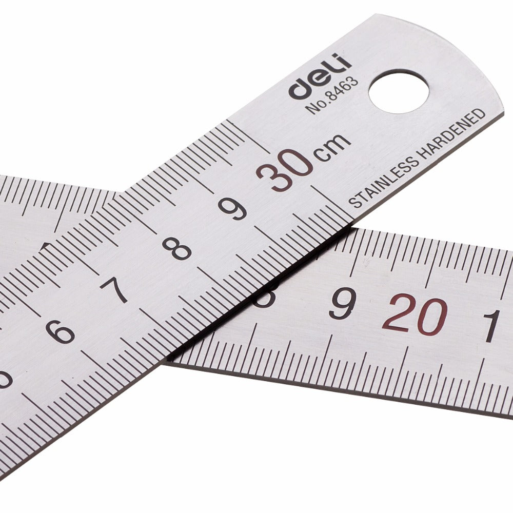 DELI Straight Steel Ruler E8463 30cm