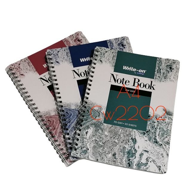 CAMPAP Write-On Wire-O Notebook CW 2202 A4 50s