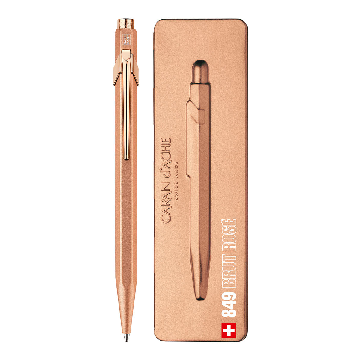 CARAN d'ACHE 849 Ball Pen Brut Rose w/Metal Case Default Title