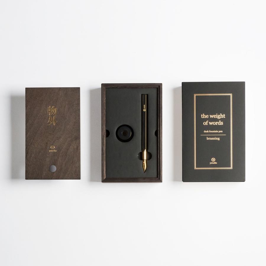 YSTUDIO Brassing Desk Fountain Pen-Medium