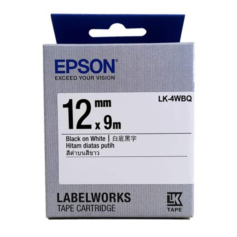 EPSON LK Tape Iron-On 12mmx9m Black on White