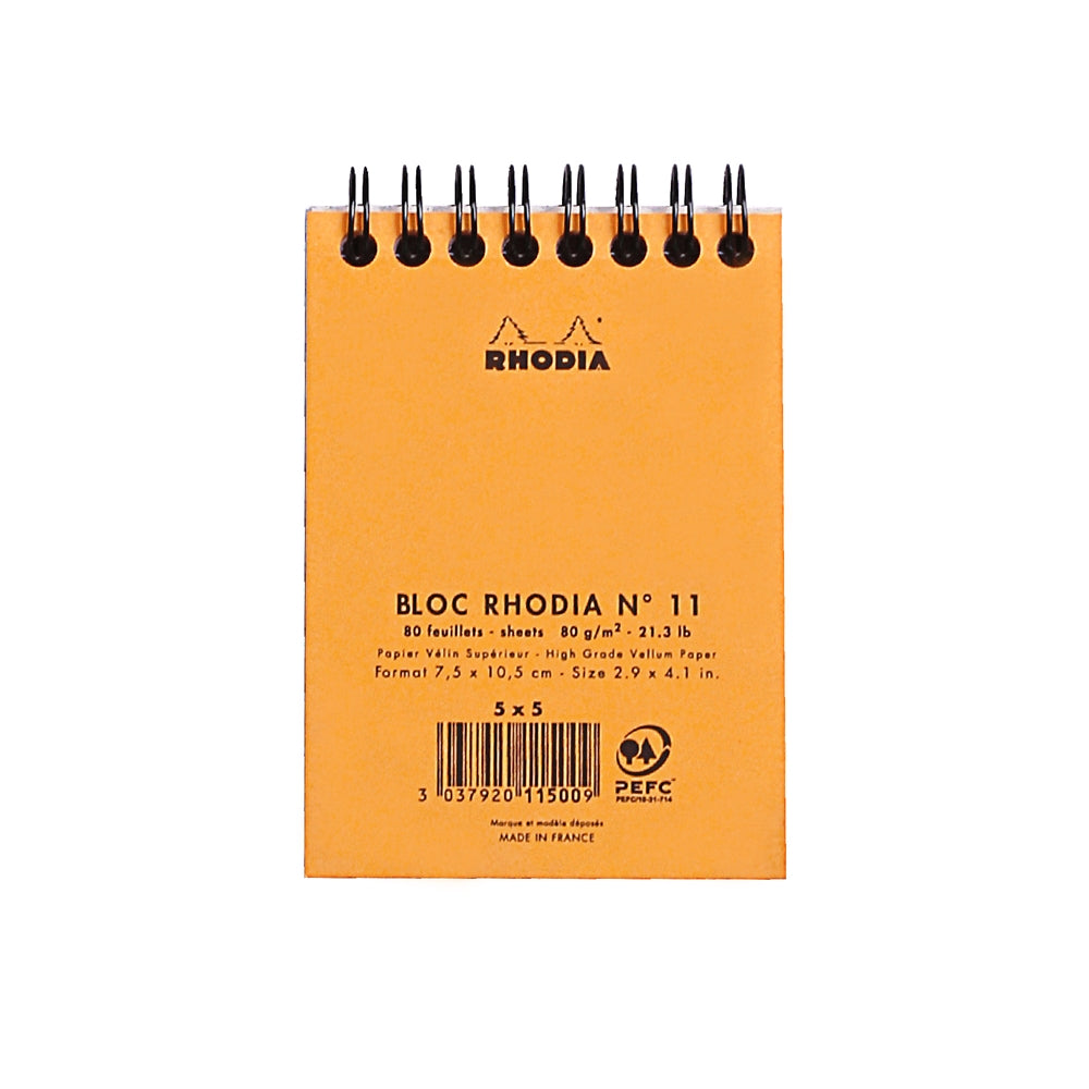RHODIA Classic Notepad A7 75x105mm 5x5 Sq Orange Default Title