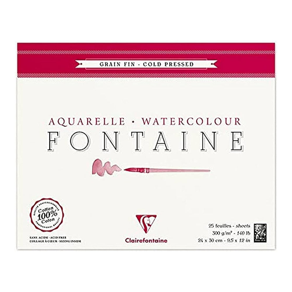 CLAIREFONTAINE Fontaine 4 Sides Cold Pressed 300g 24x30cm 25s