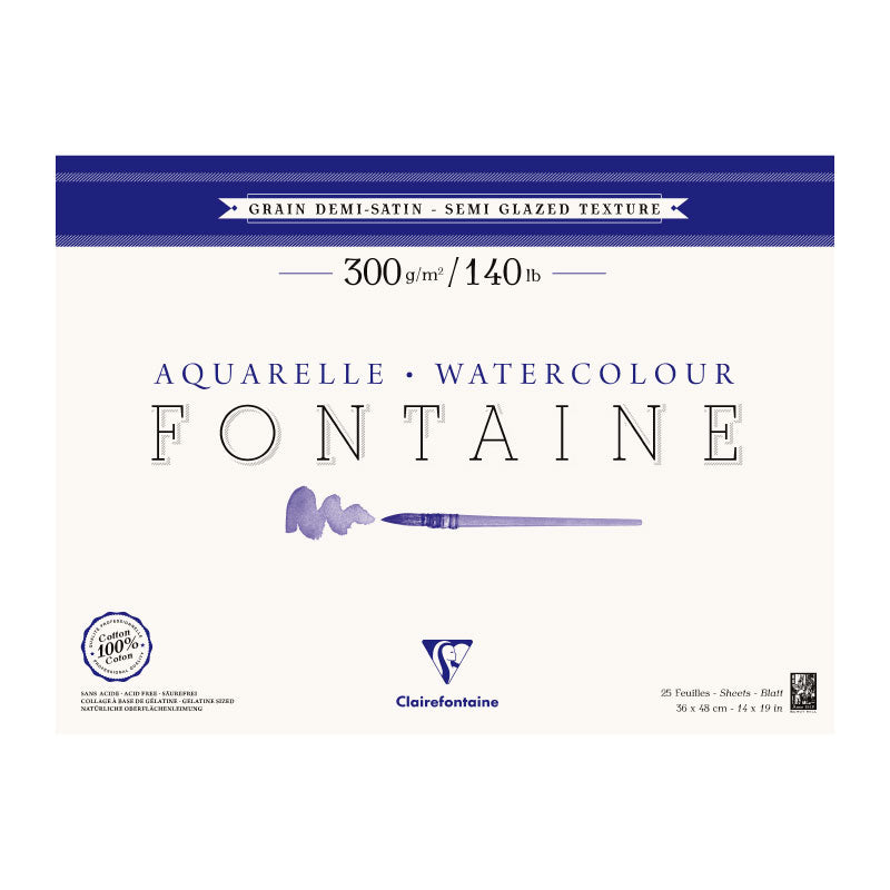 CLAIREFONTAINE Fontaine 4 Sides Semi Glazed 300g 36x48cm 25s