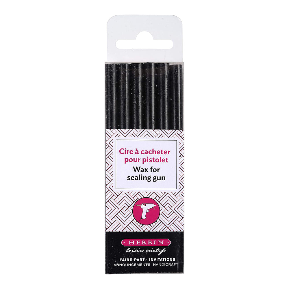 JACQUES HERBIN Wax Gun Sticks 6x Black