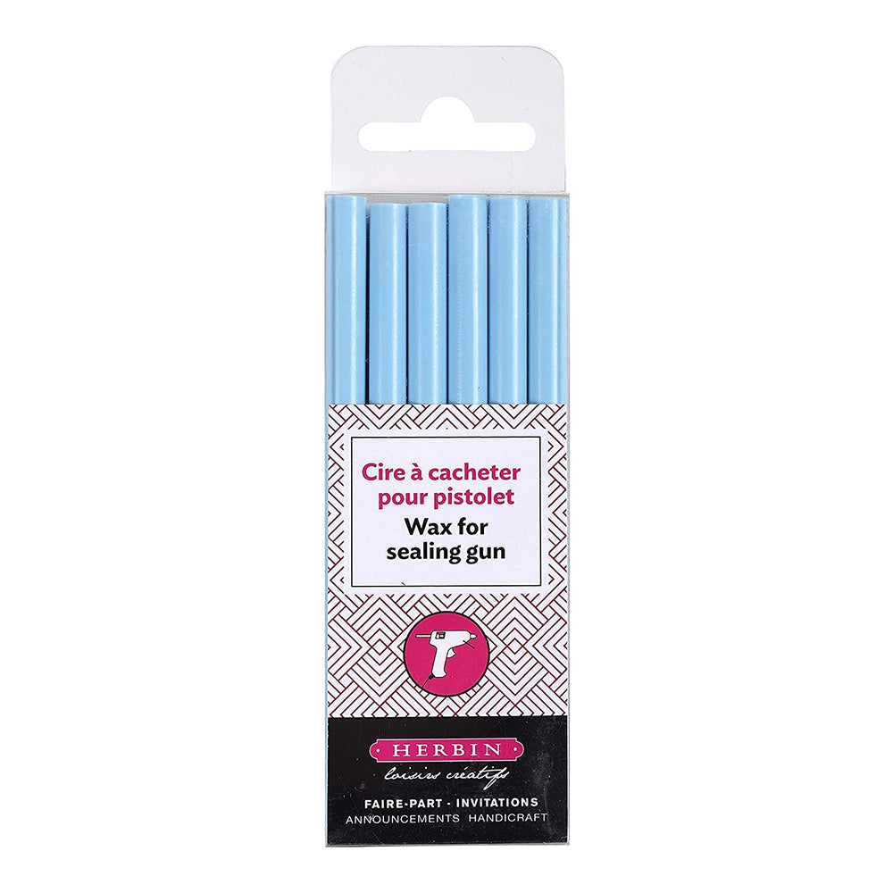 JACQUES HERBIN Wax Gun Sticks 6x Light Blue