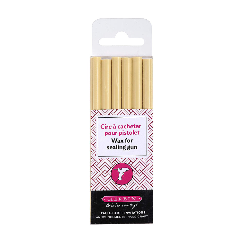 JACQUES HERBIN Wax Gun Sticks 6x Ivory
