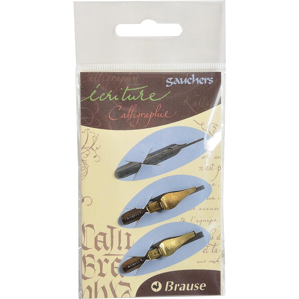 BRAUSE 3 Nibs Calligraphy for Left-handers