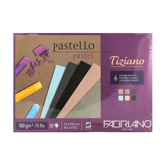 FABRIANO 5689 Tiziano 6 Flecked Colours Pastel Pad 210x297mm Default Title