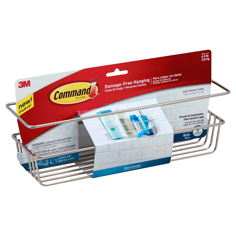 3M Command Satin Nikel Bath BATH31 Caddy