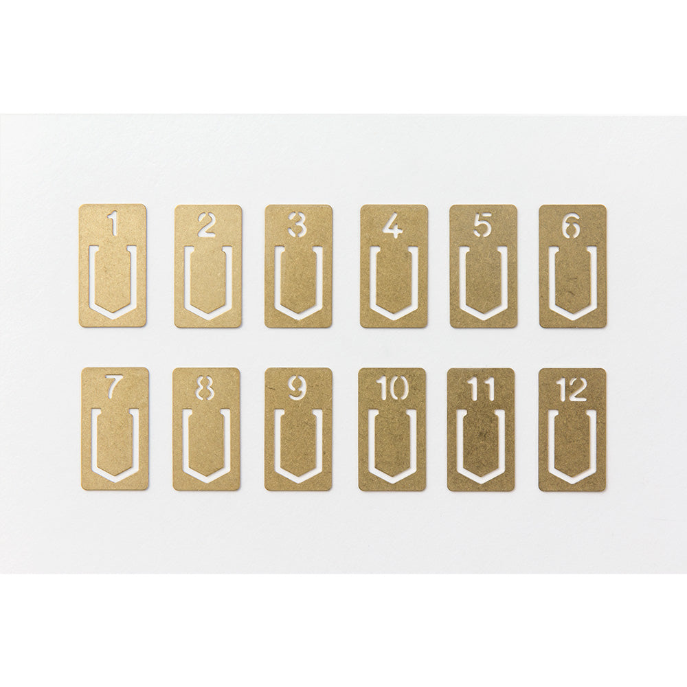 TRAVELERS Brass Clips Number