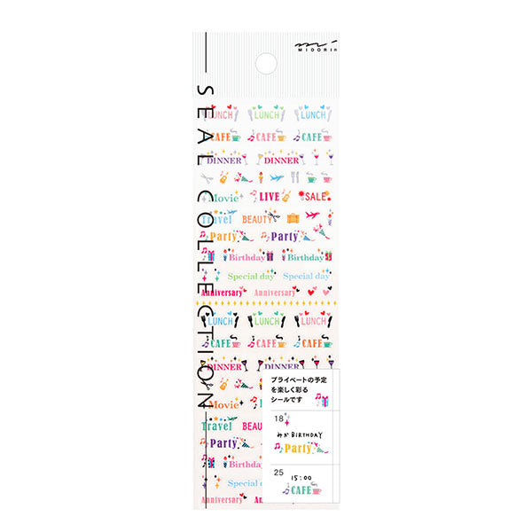 MIDORI Sticker 2271 Letter Colourful