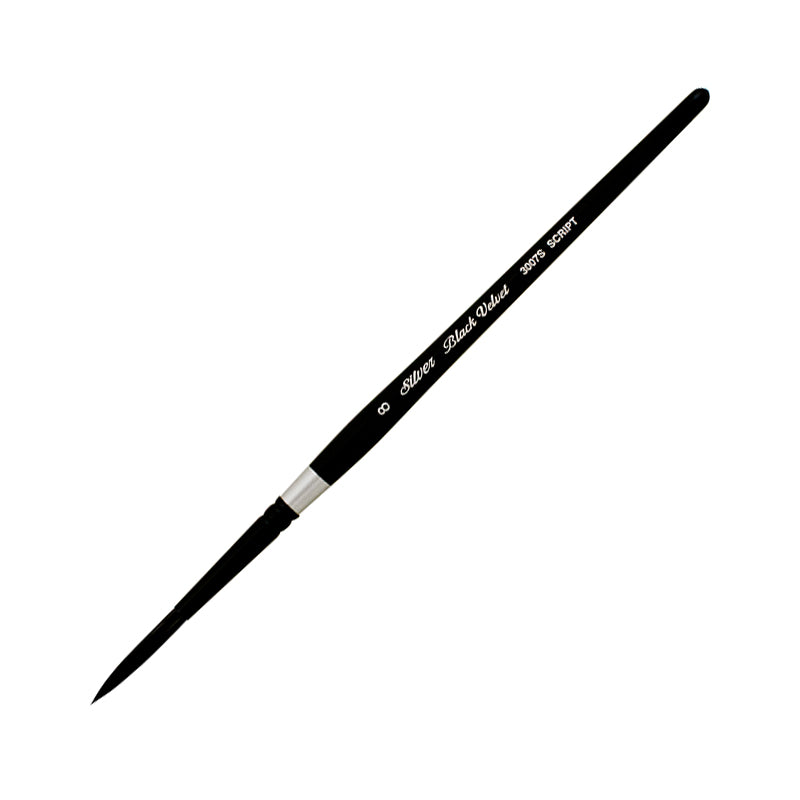 SILVER BRUSH Black Velvet 3007S Script Liner 8